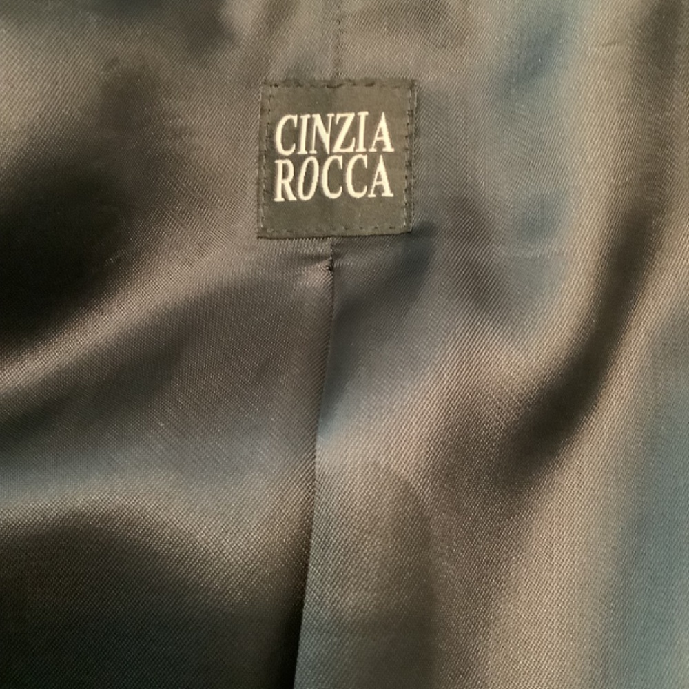 Cinzia Rocca Black 100% Virgin Wool Coat -8 - Picture 12 of 16